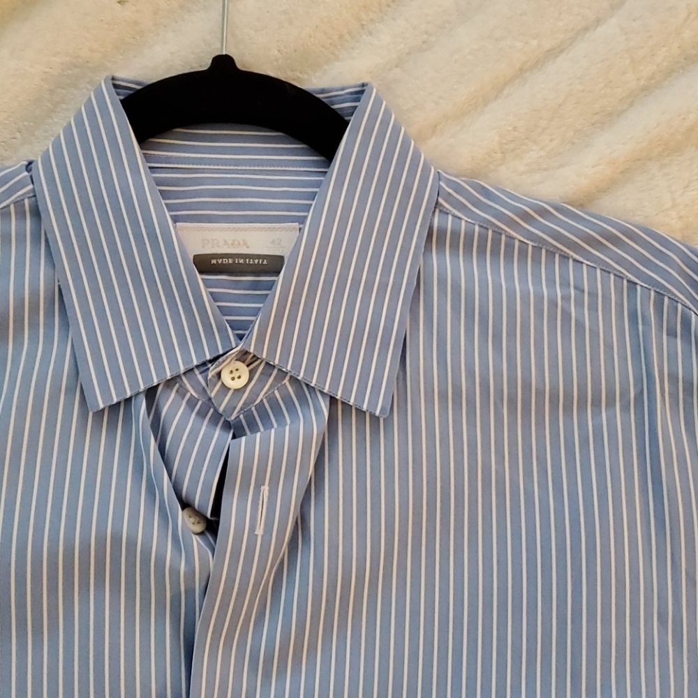 Prada button down 16.5 42